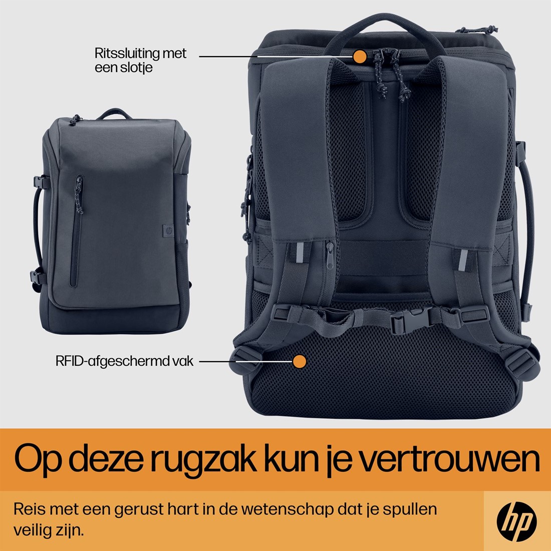 belediging ethiek Bloedbad HP Travel 25 Liter 15.6 Iron Grey Laptop Backpack bij ICT-Store.nl