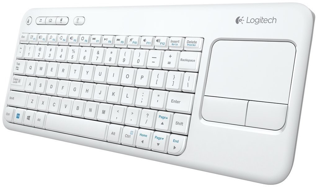 Aanmoediging traagheid Gevaar Logitech K400 Plus RF Draadloos QWERTY Nederlands Wit toetsenbord bij  ICT-Store.nl
